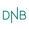 DNB logotyp med gröna versaler mot vit bakgrund.