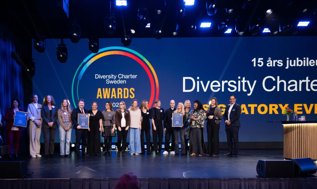 De tre vinnarna i Diversity Charter Sweden Awards 2025